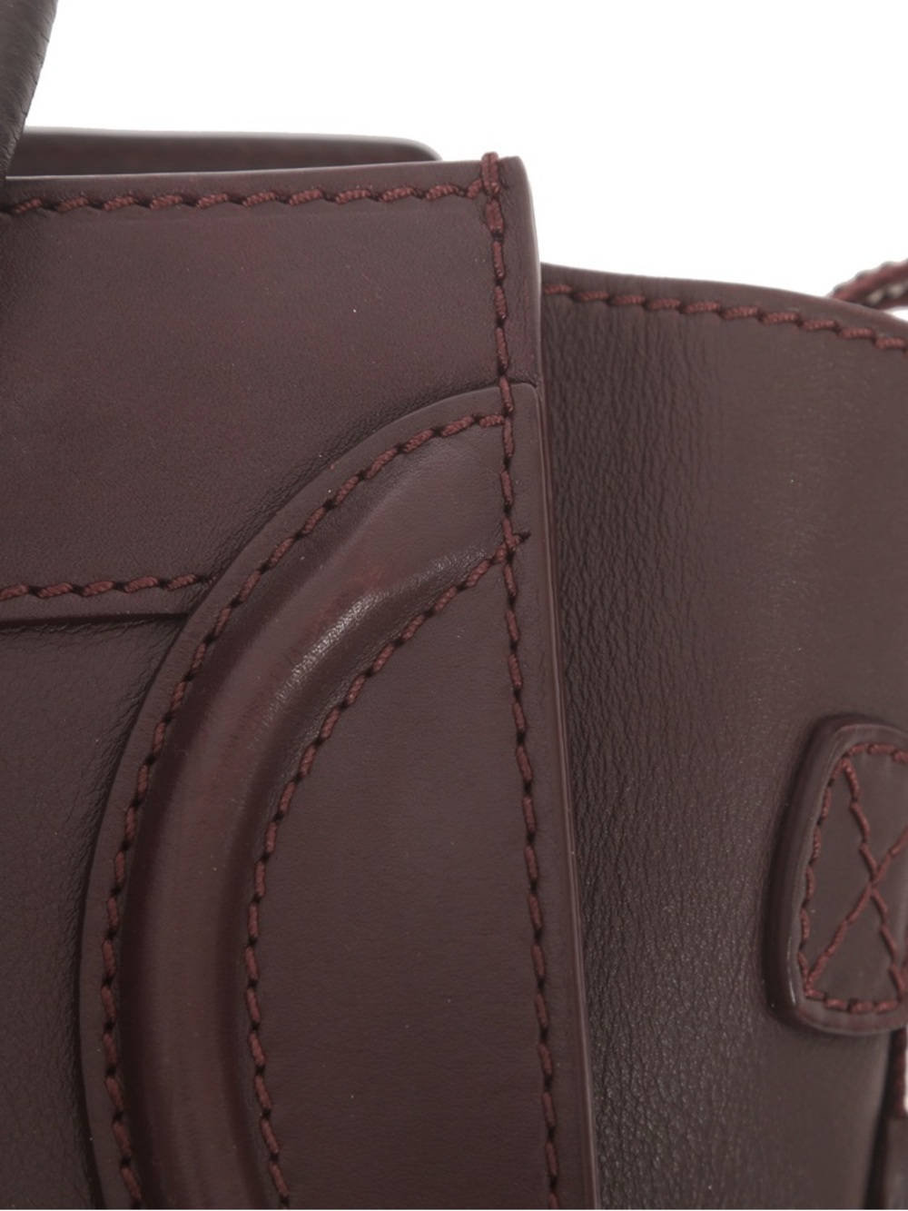 ♥️ Celine Burgundy Leather Mini Luggage Tote ♥️ - Picture 8 of 16